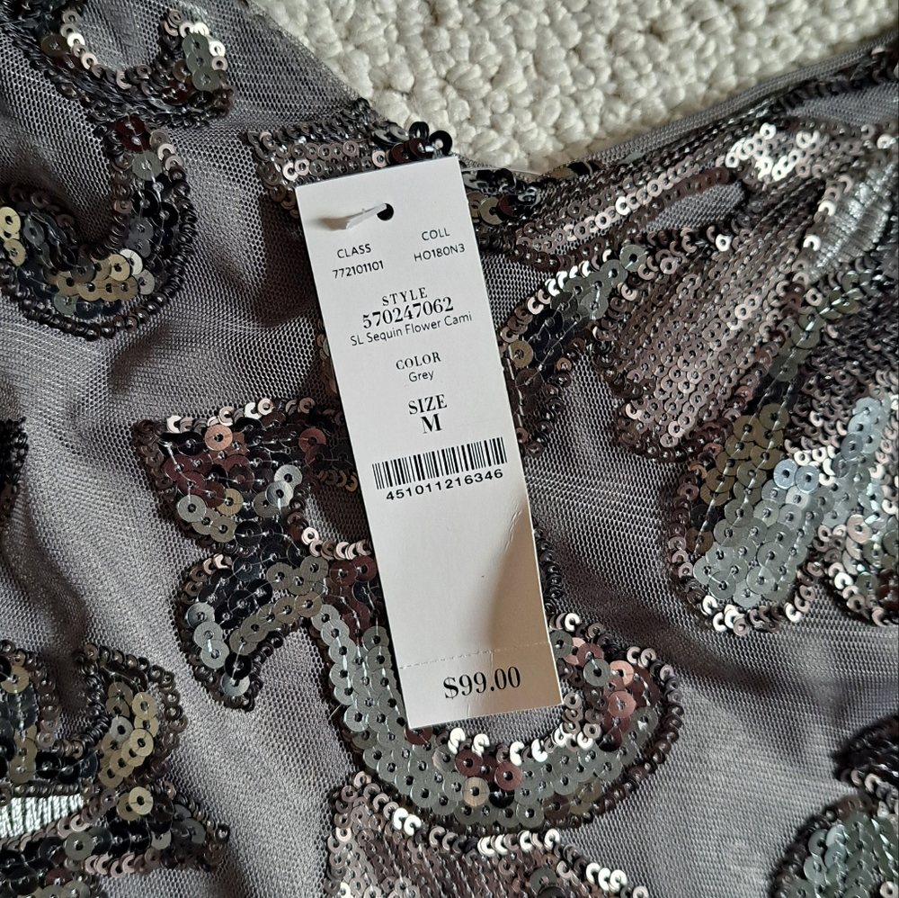 Sequined camisole top. - Picture 2 of 4